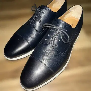 a.testoni 네이비 가죽 신발