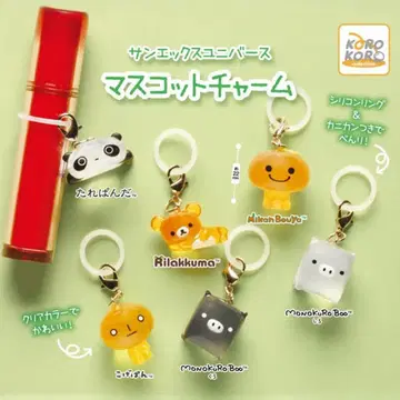 리락쿠마 모노크로부 마스코트 참 4개 세트