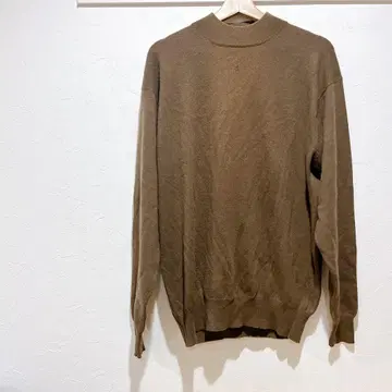 남성용 니트 스웨터 캐시미어 100% 브라운 남성 스웨터 따뜻한