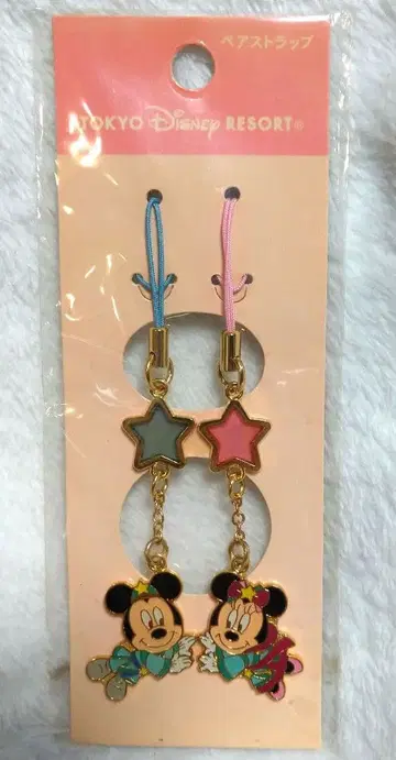 도쿄 디즈니 리조트*미키 미니*칠석 페어 스트랩*레어