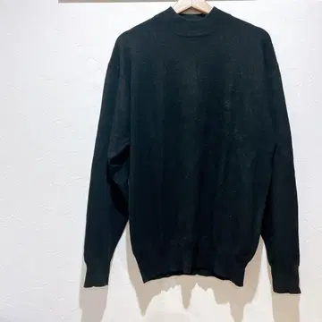 남성용 캐시미어 100% 니트 스웨터 블랙 컬러 따뜻한 남성 스웨터