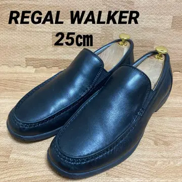REGAL WALKER 블랙 가죽 슬립온 25cm