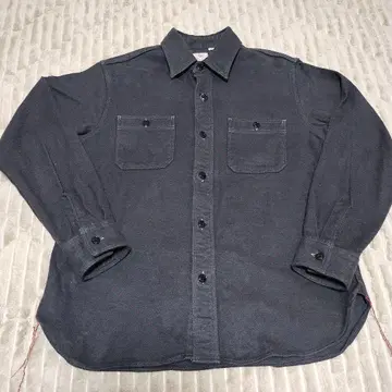 슈가케인 SUGAR CANE 솔리드 트윌 워크 셔츠 블랙