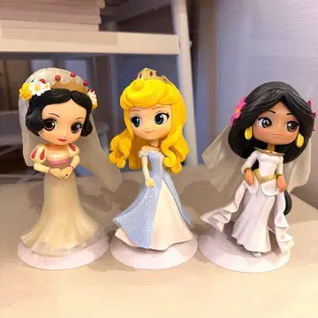 큐포스켓 디즈니 백설공주 오로라 재스민 신부 Qposket