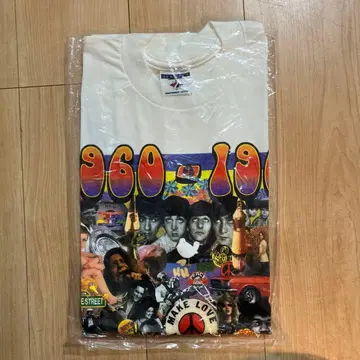 [빈티지] 1960-1969 콜라주 티셔츠 L 화이트