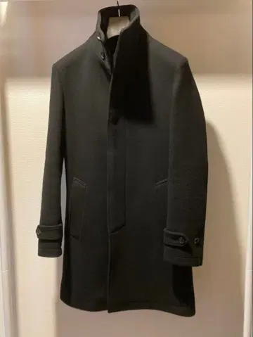 하시모토 준 스탠드 카라 코트