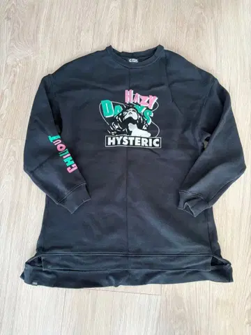 HYSTERIC GLAMOUR 그래픽 맨투맨 블랙 프리 사이즈