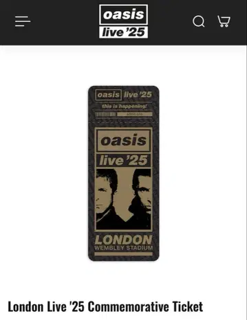 오아시스 Oasis Live'25 런던 기념 티켓