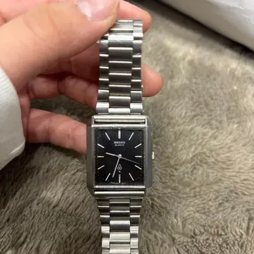 SEIKO 세이코 4120-5010 쿼츠 손목시계 직사각형 블랙