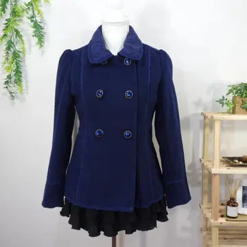 피코트 자켓 네이비 헤이세이 갸루 y2k 다크 코어 펑크