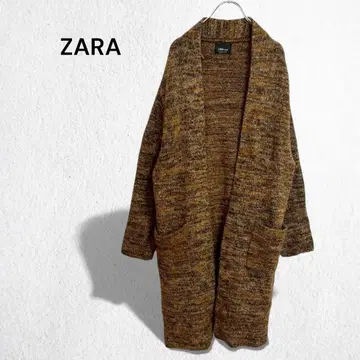 자라 니트 롱 가디건 겉옷 양쪽 포켓 아우터 가운 M