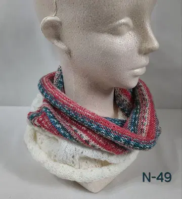 오팔 털실. Opal. 양말 털실. 손뜨개질. 투톤 넥워머 N-49