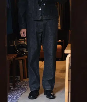 A.PRESSE Black Washed Denim Pants