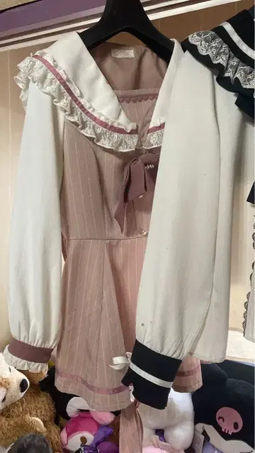 LIZLISA 세일러 셋업 긴팔 핑크