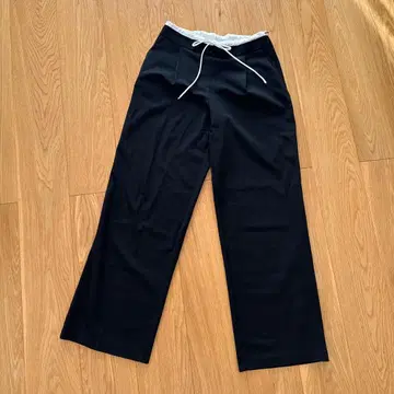 ZARA 더블 허리 밴딩 팬츠 블랙 S