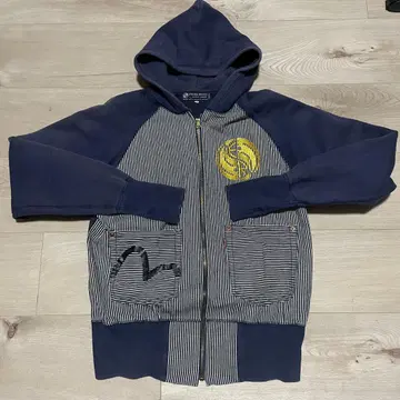 사이즈 38 블랙 갈매기 스트라이프 후디 후드티 에비수 에비수