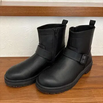 ZARA 블랙 사이드 고어 부츠 합성 피혁 23cm