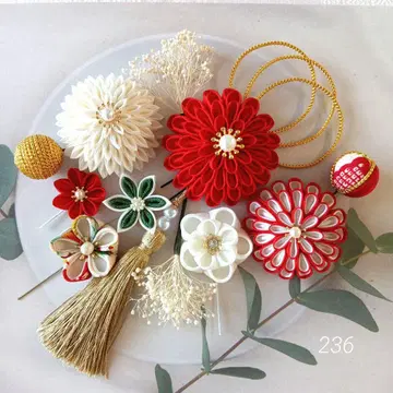 츠마미세이 공예 머리 장식