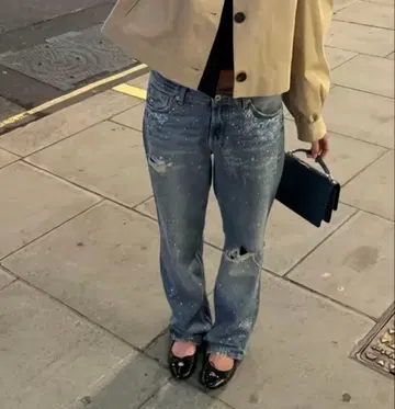 완판 ZARA JEANS EU/38 스팽글