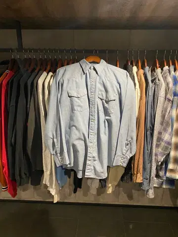 70s BIG MAC 샴브레이 웨스턴 셔츠