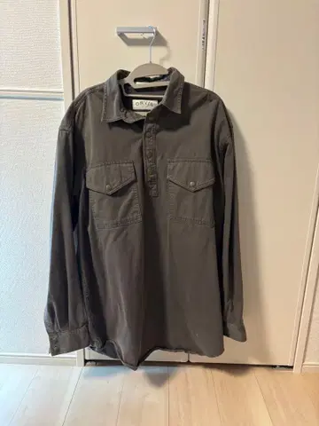 ORVIS 그레이 포켓 부착 긴팔 셔츠 LT