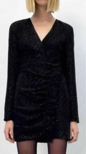 ZARA 트위드 라메 원피스