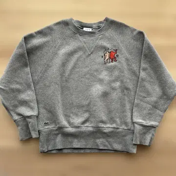 새상품급 키스 해링 라코스테 콜라보 맨투맨 그레이 S~M