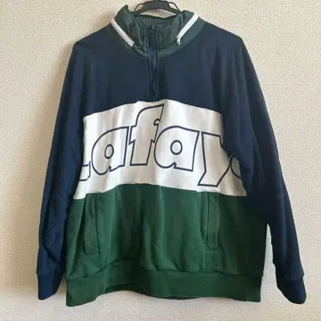 라파예트 하프 지퍼 후드티 XL 네이비 그린