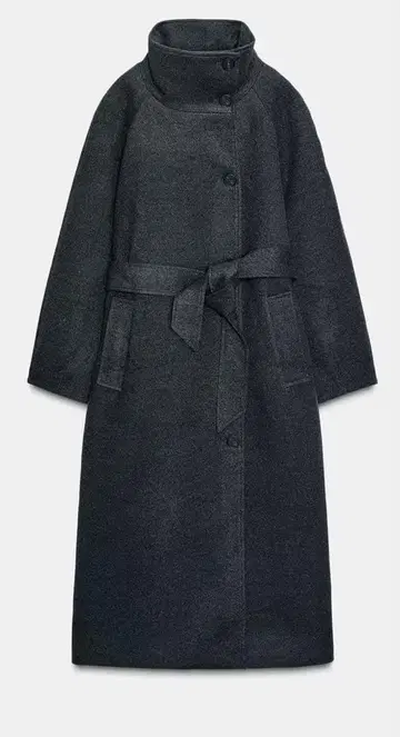 완판템! ZARA 소프트 하이넥 벨트 코트