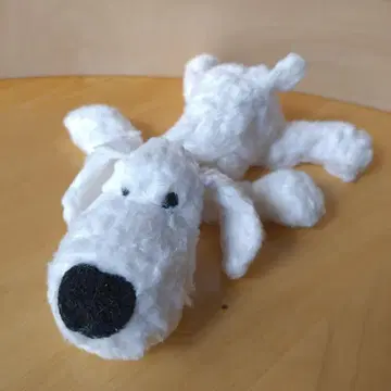 일본제 COMO&RAY 강아지 루크 화이트 헤이세이 레트로 봉제 인형