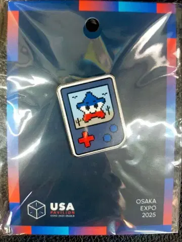 [간사이 만박] [미국관] USA 입관자 한정! 스파크 게임풍 핀 배지