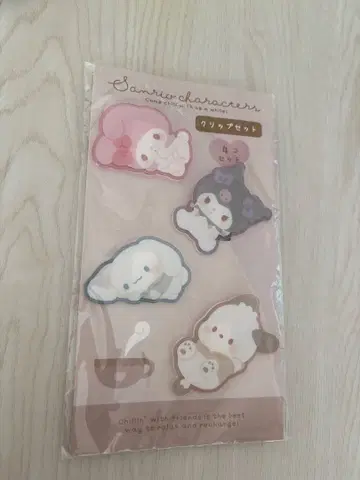 산리오 캐릭터 클립 세트 쿠로미 마이멜로디 시나몬 포차코