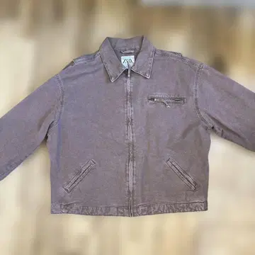 ZARA 브라운 데님 자켓 M 레어 색상