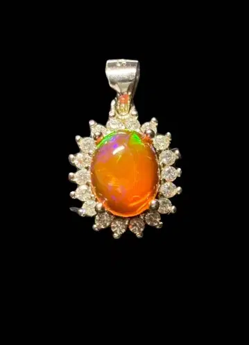 오팔 실버925 목걸이