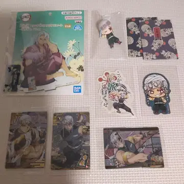 귀멸의 칼날 굿즈 묶음 판매 우즈이 텐겐 아크릴 스탠드 피규어 카드