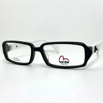 EVISU EV-716 빈티지 안경 프레임 블랙 화이트