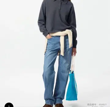 유니클로 콜라보 JW ANDERSON 스트레이트 데님 긴 길이