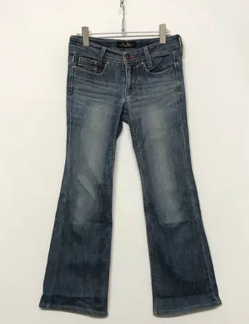 Nuve 00s 헤이세이 갸루 Y2K 구제 의류 플레어 부츠컷 데님