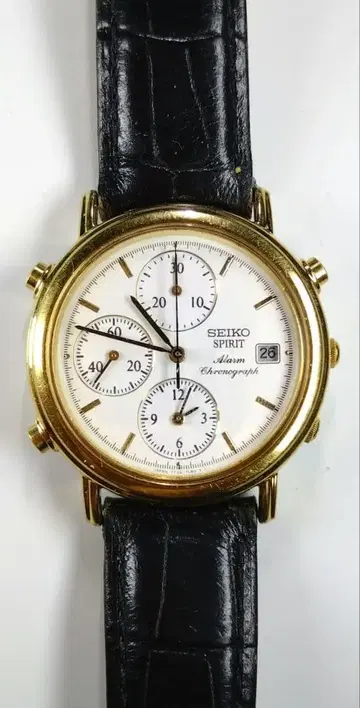 SEIKO SPIRIT GOLD ALARM CHRONOGRAPH 레어