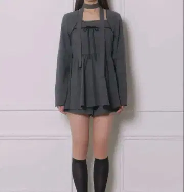 BUBBLES 셋업 그레이 긴팔