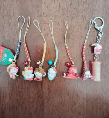 헬로키티 스트랩 세트 관광지 키티