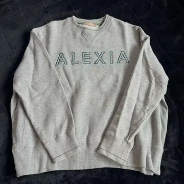 ALEXIA 그레이 맨투맨 트레이닝복