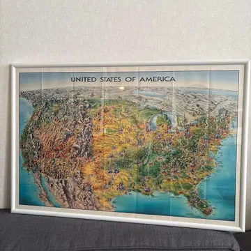 아메리카 합중국 USA 지도 포스터