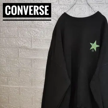 컨버스 CONVERSE 구제 의류 맨투맨 트레이닝복 블랙 빅 사이즈
