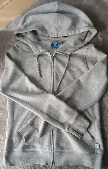 아디다스 그레이 풀 집업 후드티