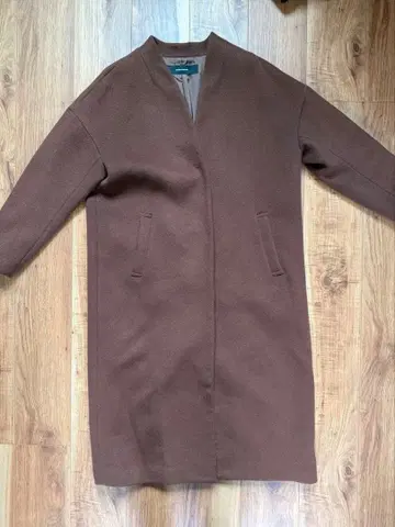 저널 스탠다드 노카라 롱 코트 여성용 S