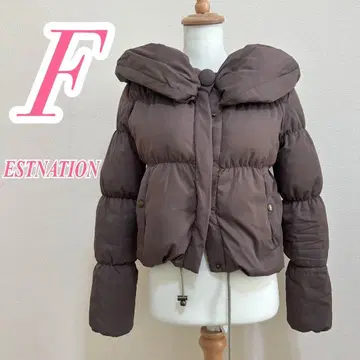 ESTNATION 에스트네이션 브라운 점퍼 다운 캐주얼