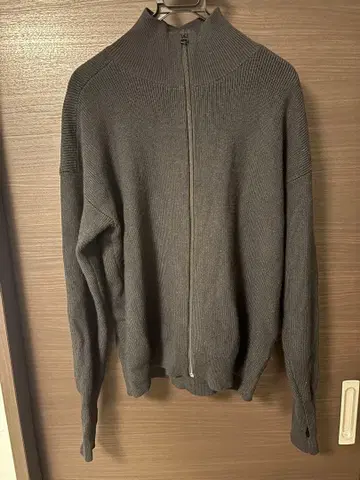 UNIQLO U 하이넥 풀 집업 니트 L