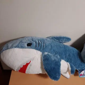 [택 포함 새상품] 초 거대 상어 봉제 인형 블루 다이토 한정판