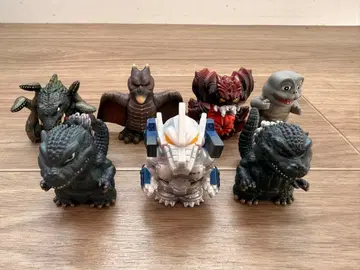 소프트 비닐 퍼펫 마스코트 고질라 등 7체 세트